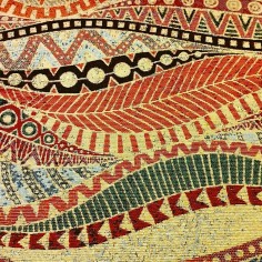 Gobelin misto cotone disegno etnico multicolore