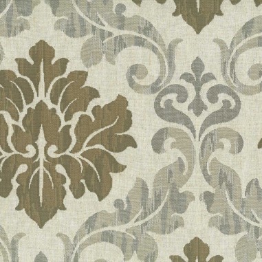 Tessuto Jacquard Belvedere fiore damasco con sfumature tonalità mocha chiaro