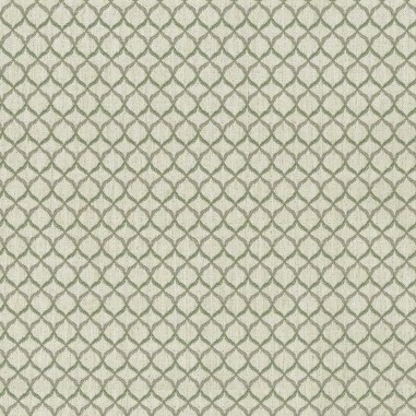 Tessuto Jacquard Belvedere Small con motivo geometrico bicolore verde oliva-grigio su base chiara