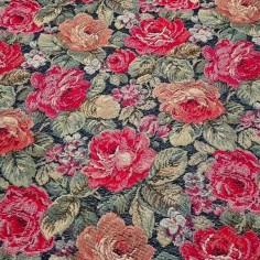 Gobelin misto cotone disegno rosellina h.280 cm.