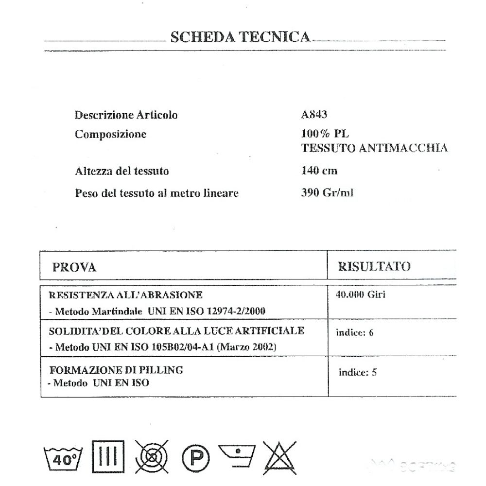 Scheda tecnica