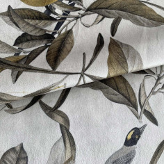 Velluto stampato disegno fantasia Lemon 125 multicolore su base tonalità chiara 2