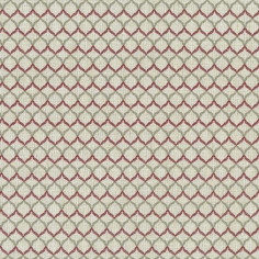 Tessuto Jacquard Belvedere Small con motivo geometrico bicolore rosso porpora-grigio su base chiara