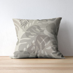 Tessuto stampato su base tinta unita si sviluppa Monstera Floral T126 multicolor di ampie dimensioni 2